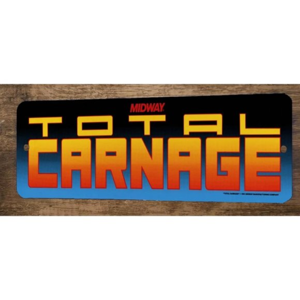 Total Carnage Arcade 4x12 Metal Wall Video Game Sign